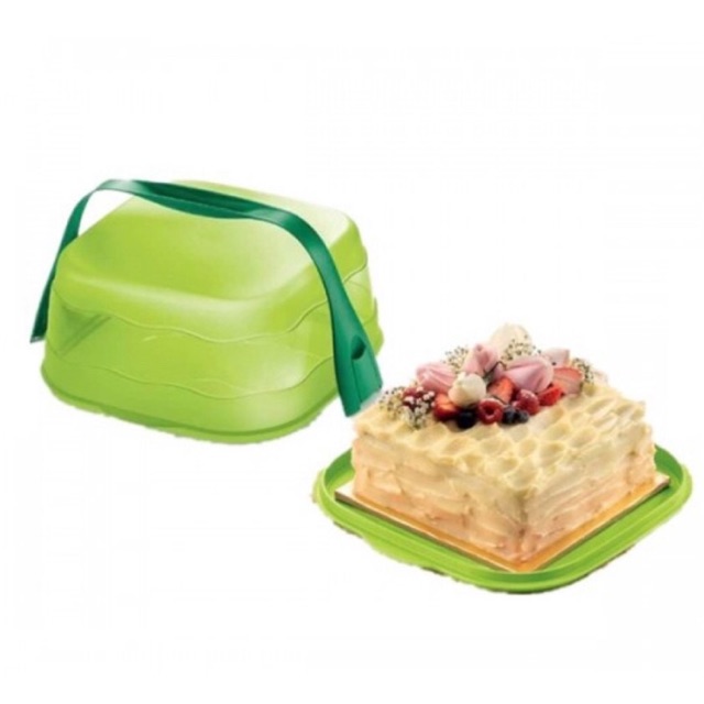 Tupperware Fresh & Fancy Cake Carrier 6L (1 unit) Green Shopee Malaysia