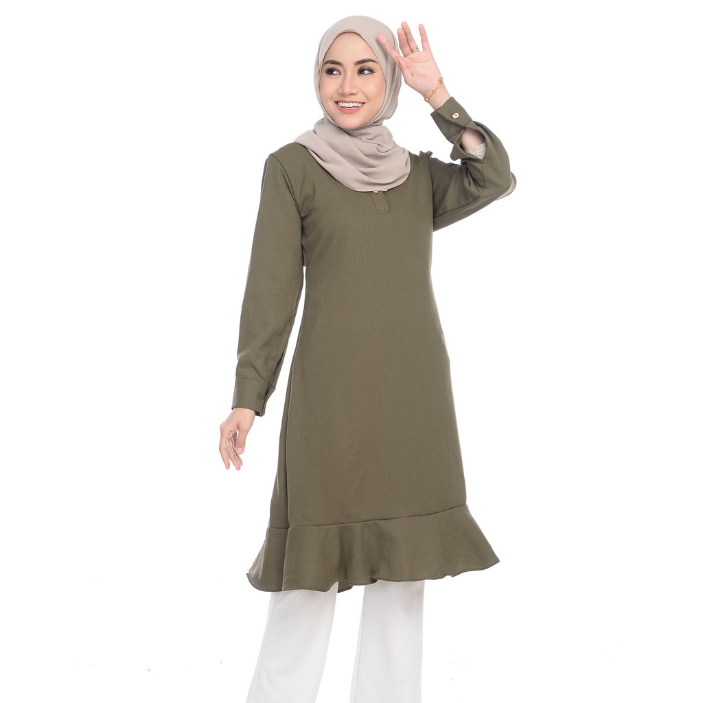 AQEELA Muslimah Ameera Long Blouse / Mini Jubah -QB 126 A/B/C