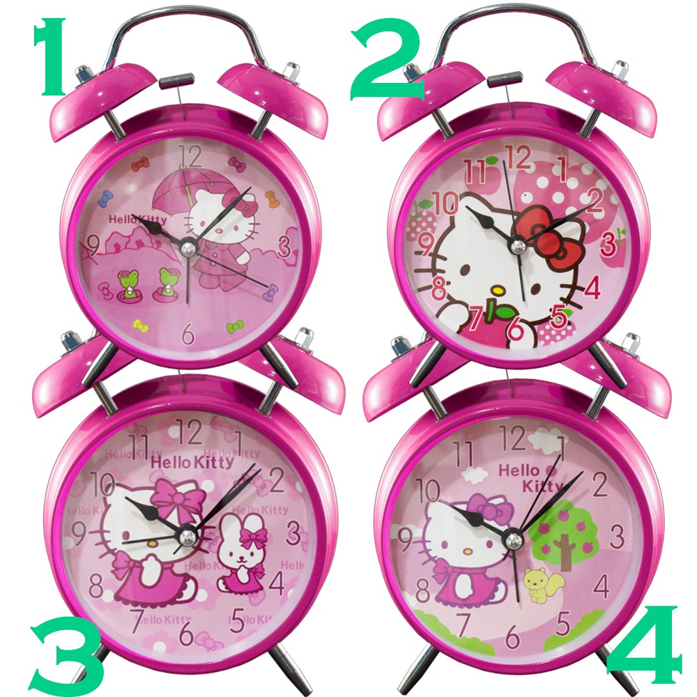 READY STOCK Hello Kitty 4" Retro Style Quartz Alarm Table Clock