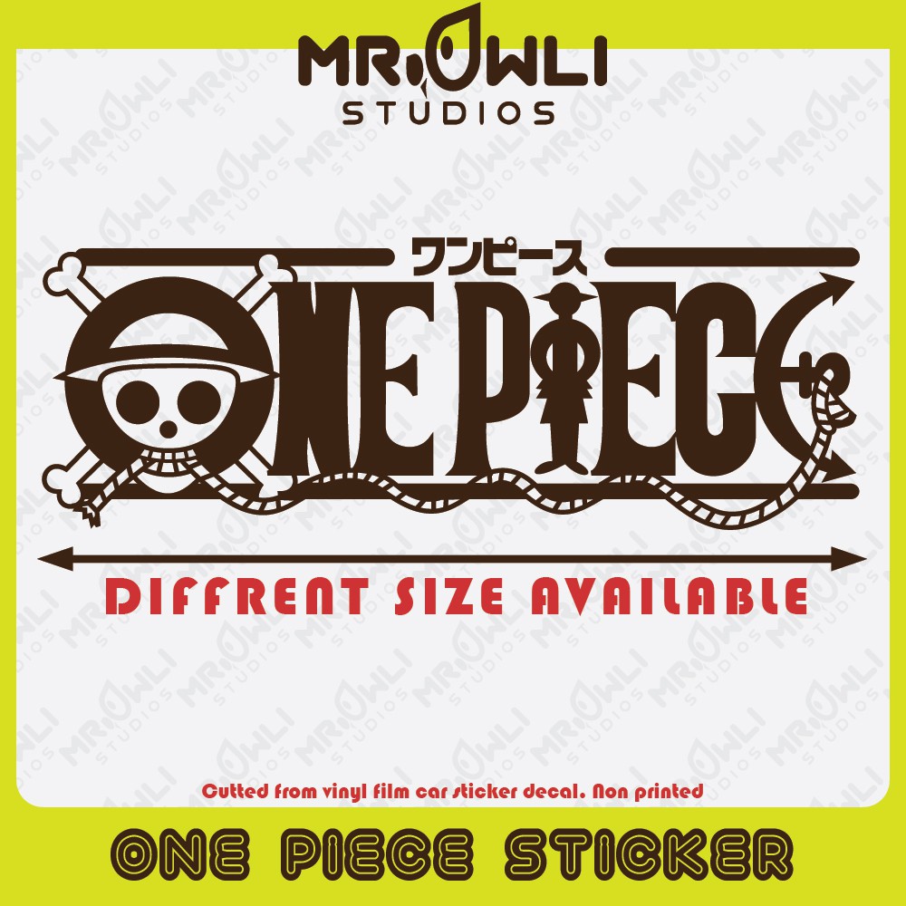 One Piece Anime Logo Outdoor Sticker For Car Motorcycle And Laptop Shopee Malaysia