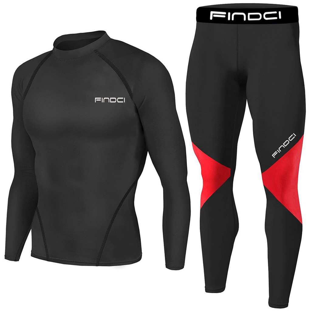 Men Swimsuit 2 Pieces Top + Pants Long Sleeve Sport Set Swimming Suit ...