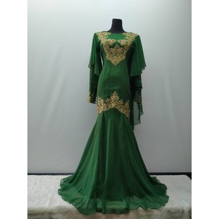Baju pengantin emerald green