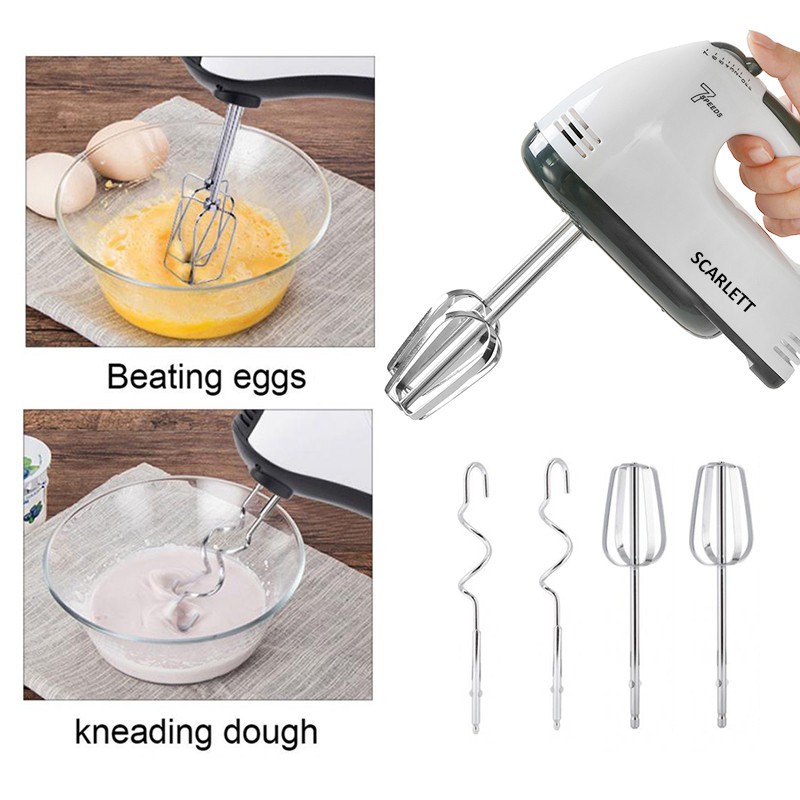 [Local Seller] Electric Egg Beater Hand Mixer Baking Mixer Portable 7 Speed Egg Beater Electric Egg Mixer Blender Pemuku