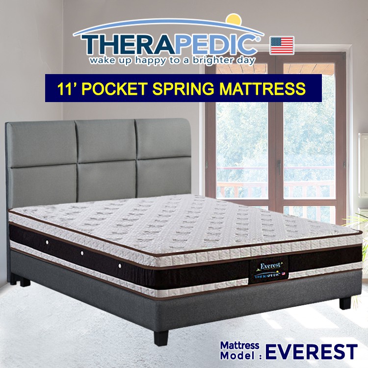 Therapedic Usa Everest 5 Zones Pocketed Spring Latex Mattress Single Queen King 11 Shopee Malaysia