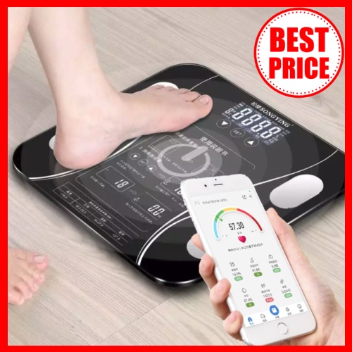 Ready Stock 80 in 1 Smart Body Fat Analyser Weighing Device Digital Scale Android iOS APP