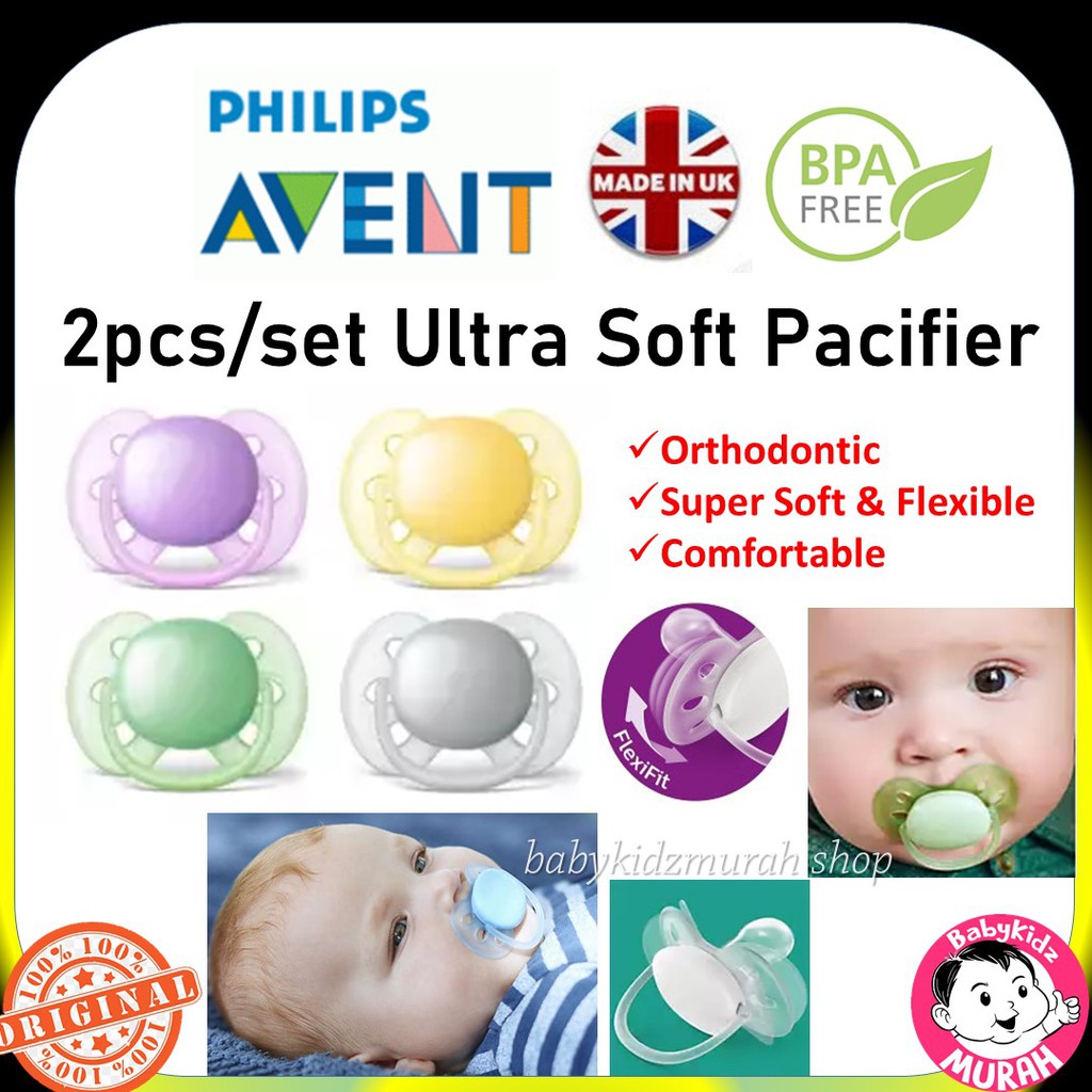 [💯Original] Philips Avent ULTRA SOFT Baby Pacifier Orthodontic Baby
