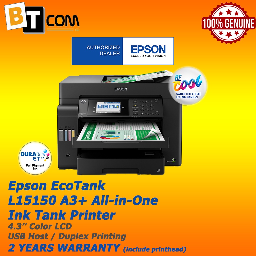 Epson EcoTank L15150 A3 WiFi AllinOne Ink Tank Printer with Duplex