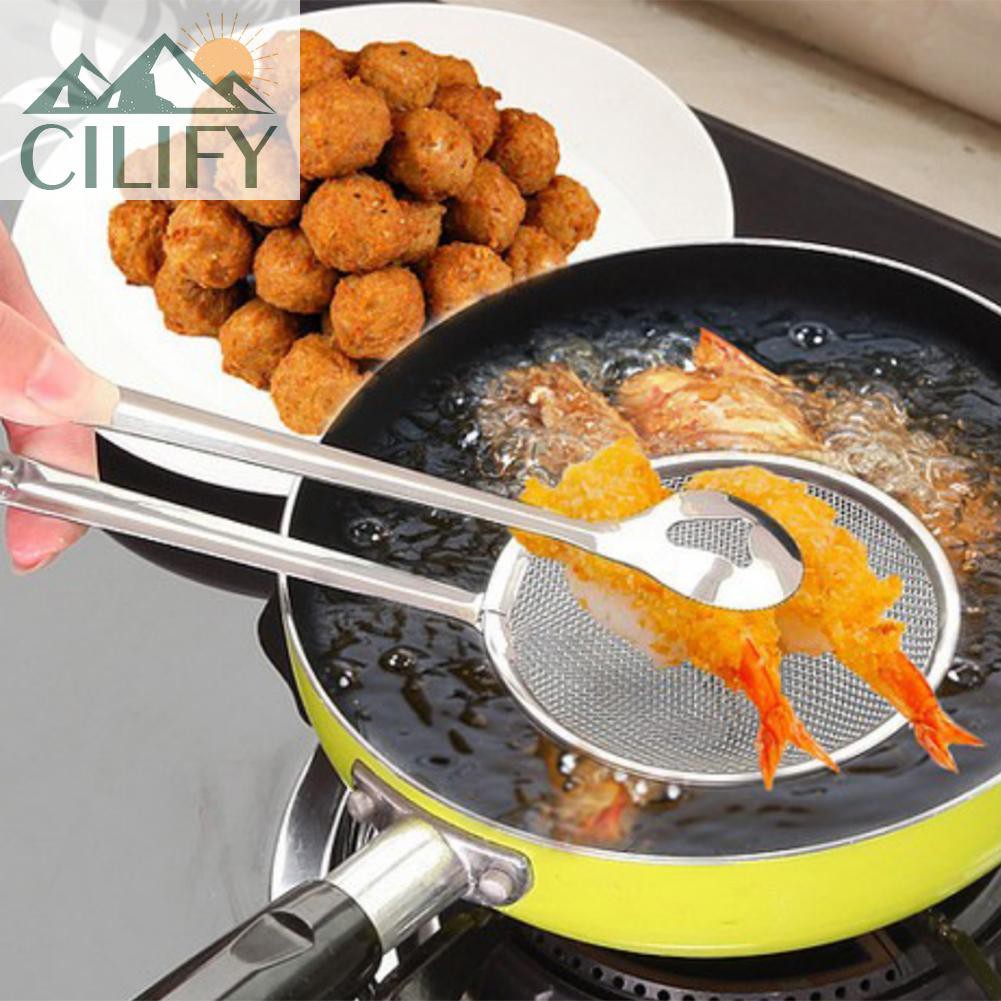 Helpful Cooking Frying Stainless Steel Strainer Fried Food Clip Oil Soup Filter