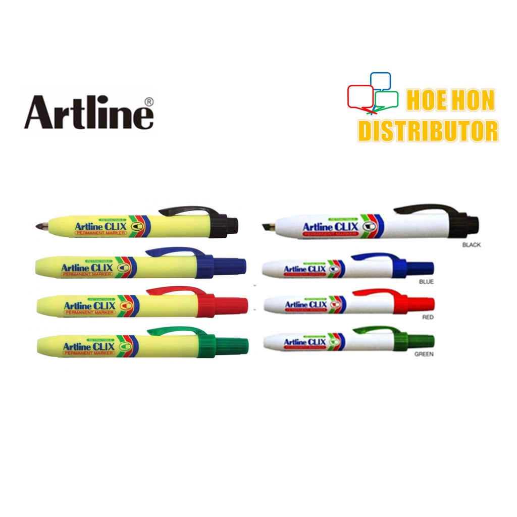 Artline Clix / Retractable Permanent Marker 1.5mm EK 73 / 4.0mm EK