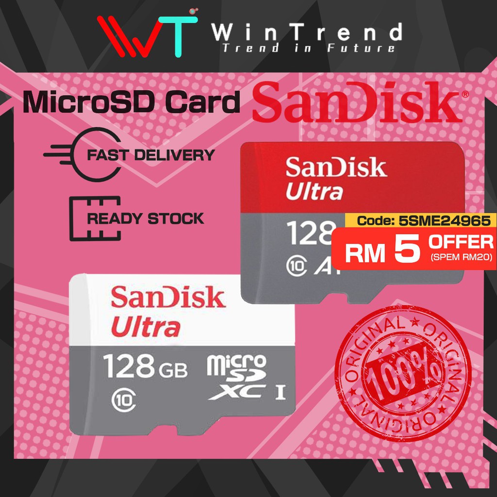 SANDISK UHSI Ultra A1 Micro SD HC/XC Class 10 Memory Card 80/100Mbps
