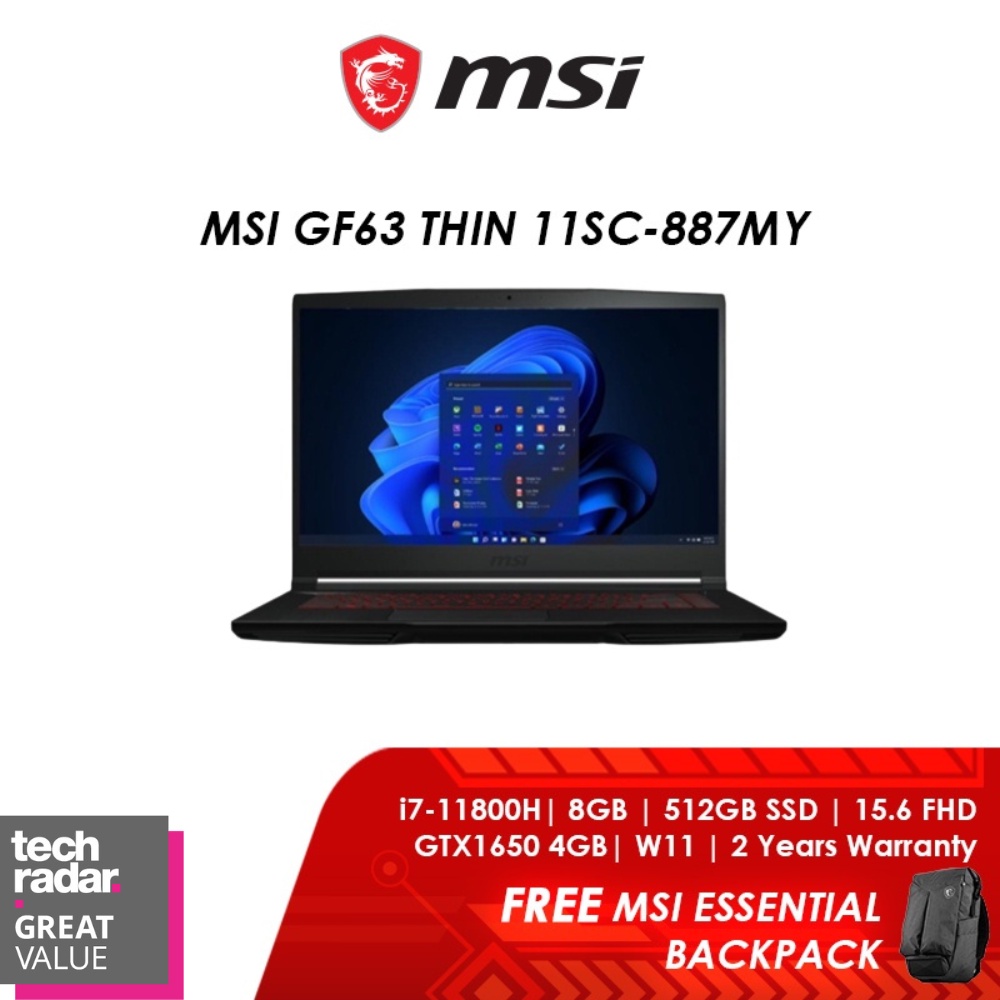 MSI GF63 Thin Price in Malaysia & Specs - RM3619 | TechNave