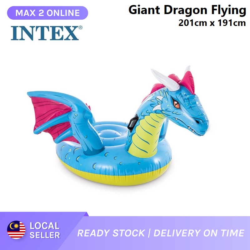 INTEX Giant Dragon Flying Floating Kids Swimming Pool Float Ride-On Toy Summer Beach Play Swimming Pool Toys996966