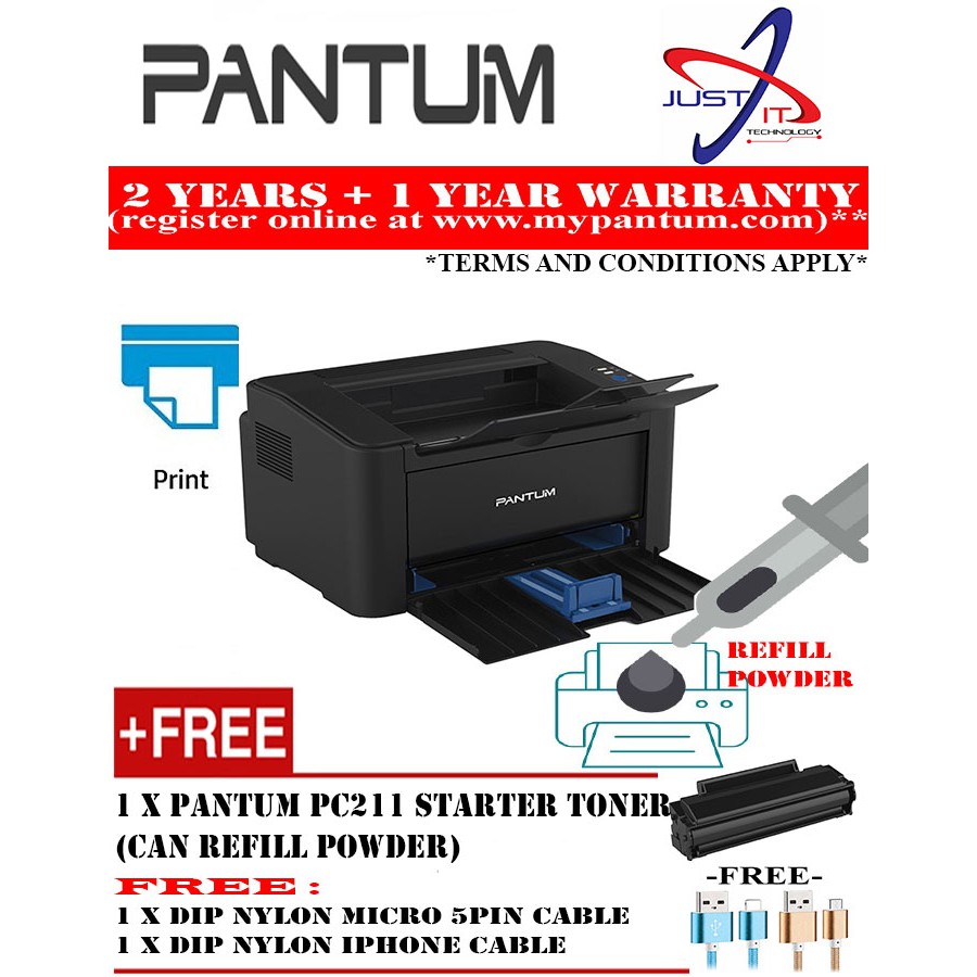 Pantum P2500 Single Function Printer | Shopee Malaysia
