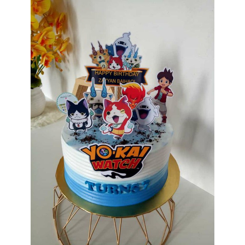 Cake Topper Yokai Watch 1set Custom Name