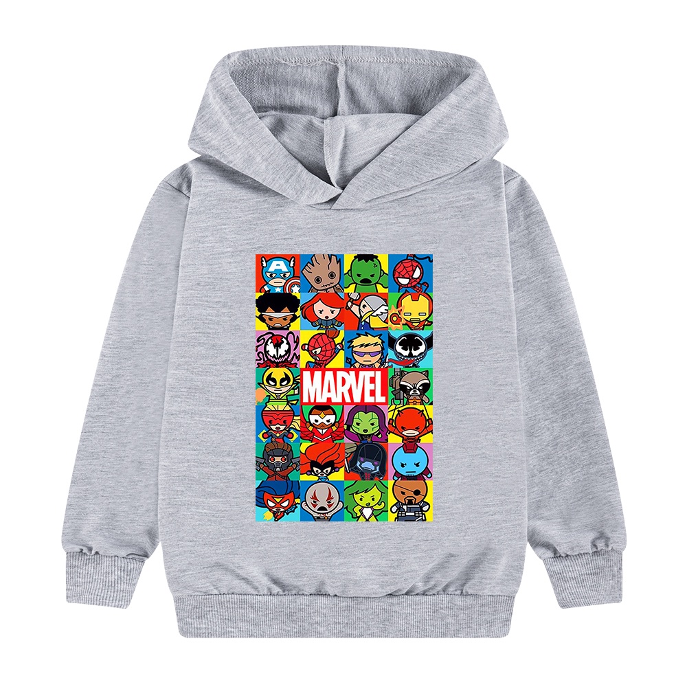Boys and girls MARVEL spring and autumn fashion multicolor hoodie cartoon  print loose casual hooded jacket top 3-15Y | Shopee Malaysia