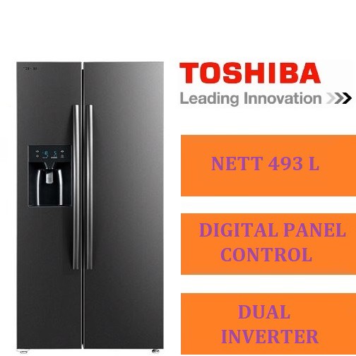 TOSHIBA SIDE BY SIDE INVERTER REFRIGERATOR 573L SBS FRIDGE WITH WATER