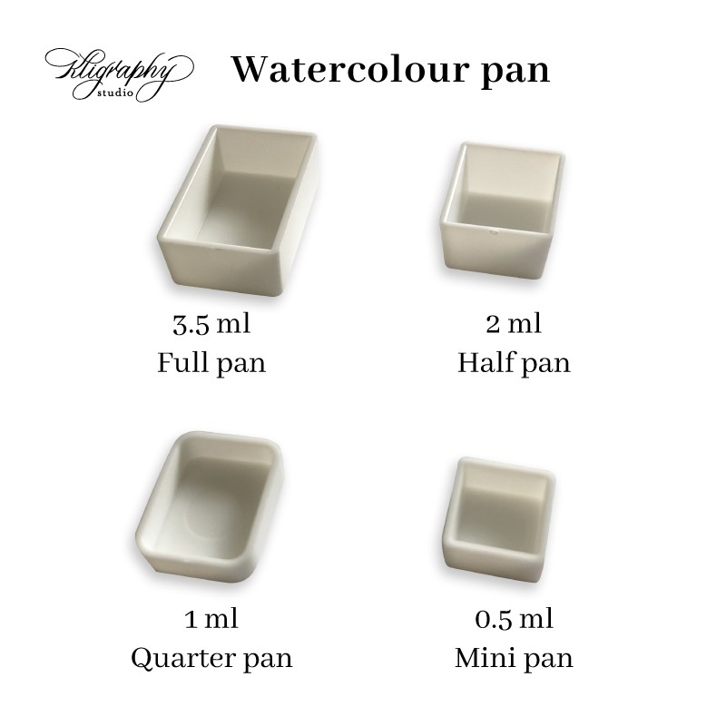 Watercolour Empty Pan Full Half Quarter 3.5ml 2ml 1ml 0.5ml Watercolor Pans Shopee Malaysia