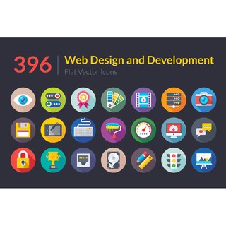 [ AI/EPS ] 396 Web Design and Development Icons AI/EPS/PDF/JPG/SVG/PNG