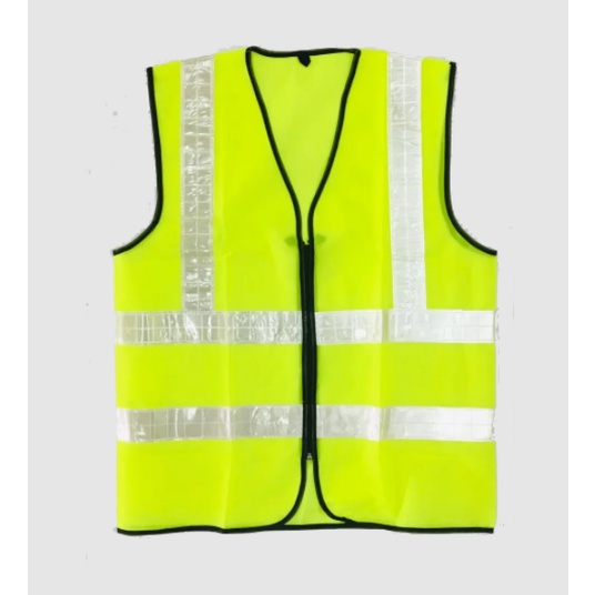 SAFETY REFLECTIVE ZIPPED VEST REFLECTIVE GREEN COLOUR FOR SITE AND