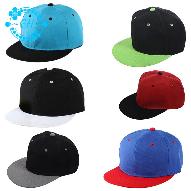 plain flat peak caps