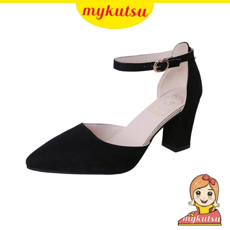 MYKUTSU Elsa Women Midi Heels (Plus Size 3445) Shopee Malaysia