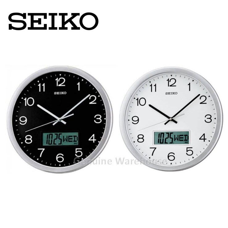100% ORIGINAL SEIKO Quiet Sweep Analogue Digital Wall Clock QXL007  (QXL007A, QXL007S) [Jam Dinding] | Shopee Malaysia