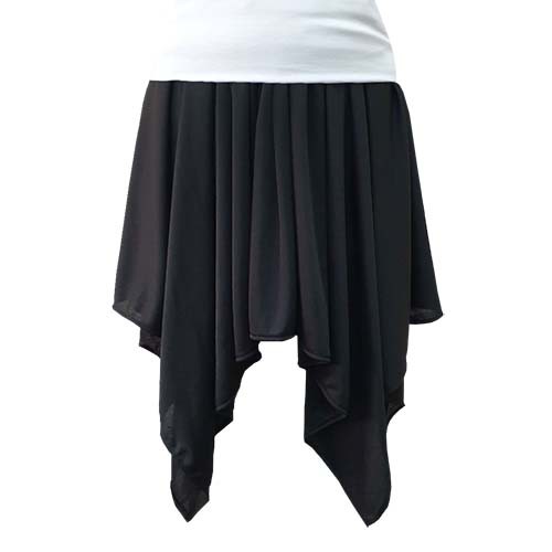 Flowy Asymmetrical Mini Skirt Muslimah