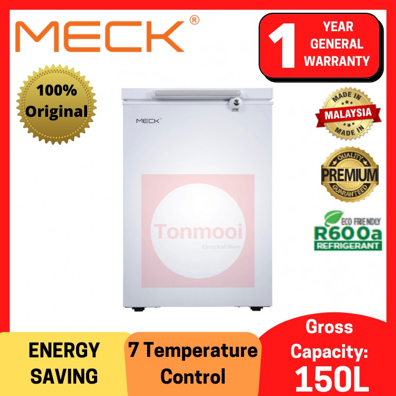MECK Chest Freezer 100L Single Door MFZ80R6 (PETI SEJUK BEKU) [100