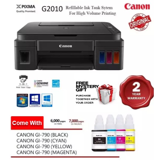 Canon Pixma G2010 Refillable Ink Tank 3in1 Printer Shopee Malaysia