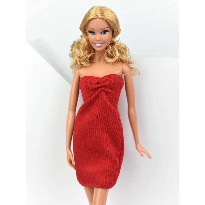 barbie doll in red dress