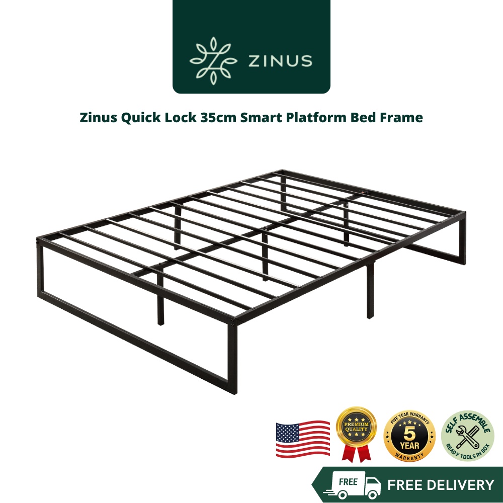 Zinus Quick Lock Smart Platform Bed Frame (35cm) Shopee Malaysia