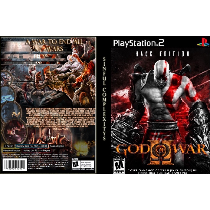 PS2 CD DVD GAME (GOD OF WAR 2 : HACK EDITION) English Version