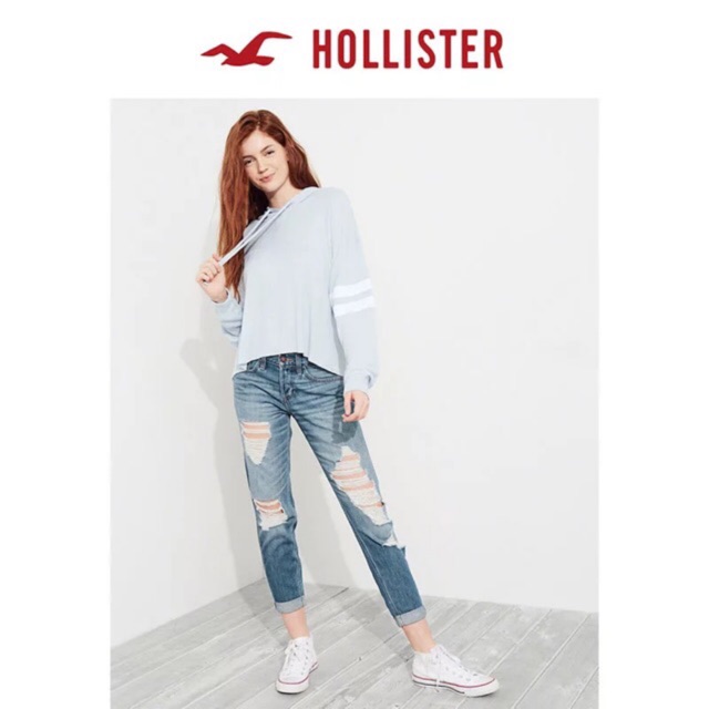 ripped boyfriend jeans hollister