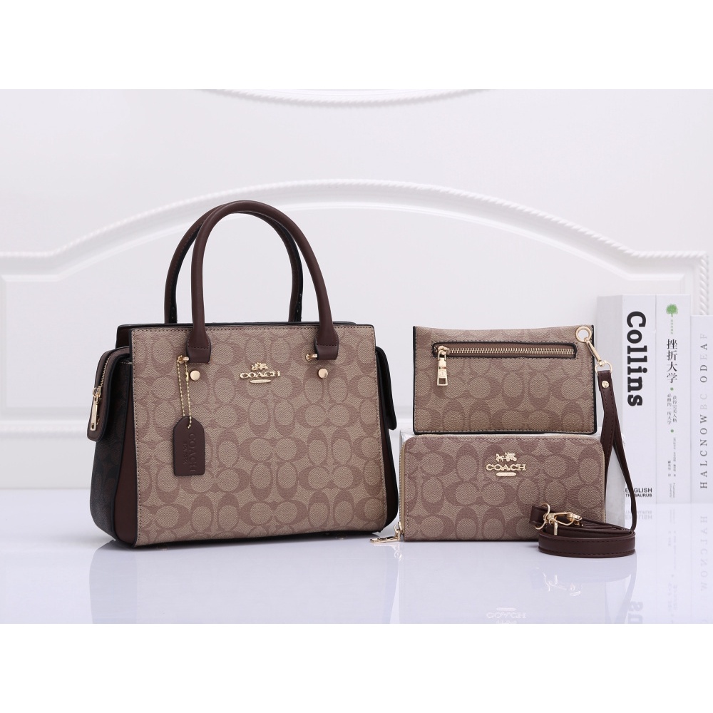 premium Coach handbag women shoulder crossbody bag 3 in 1 | Shopee Malaysia