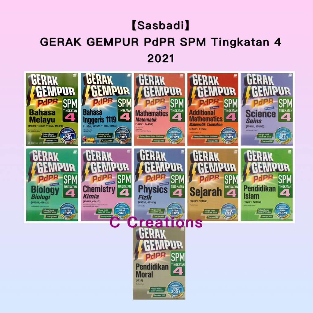 【Sasbadi】Buku Latihan Gerak Gempur SPM Tingkatan 4 KSSM Bilingual