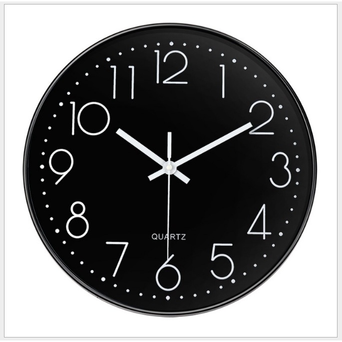White Hour Digital Black Face Wall Clock Stands Out With Modern Living