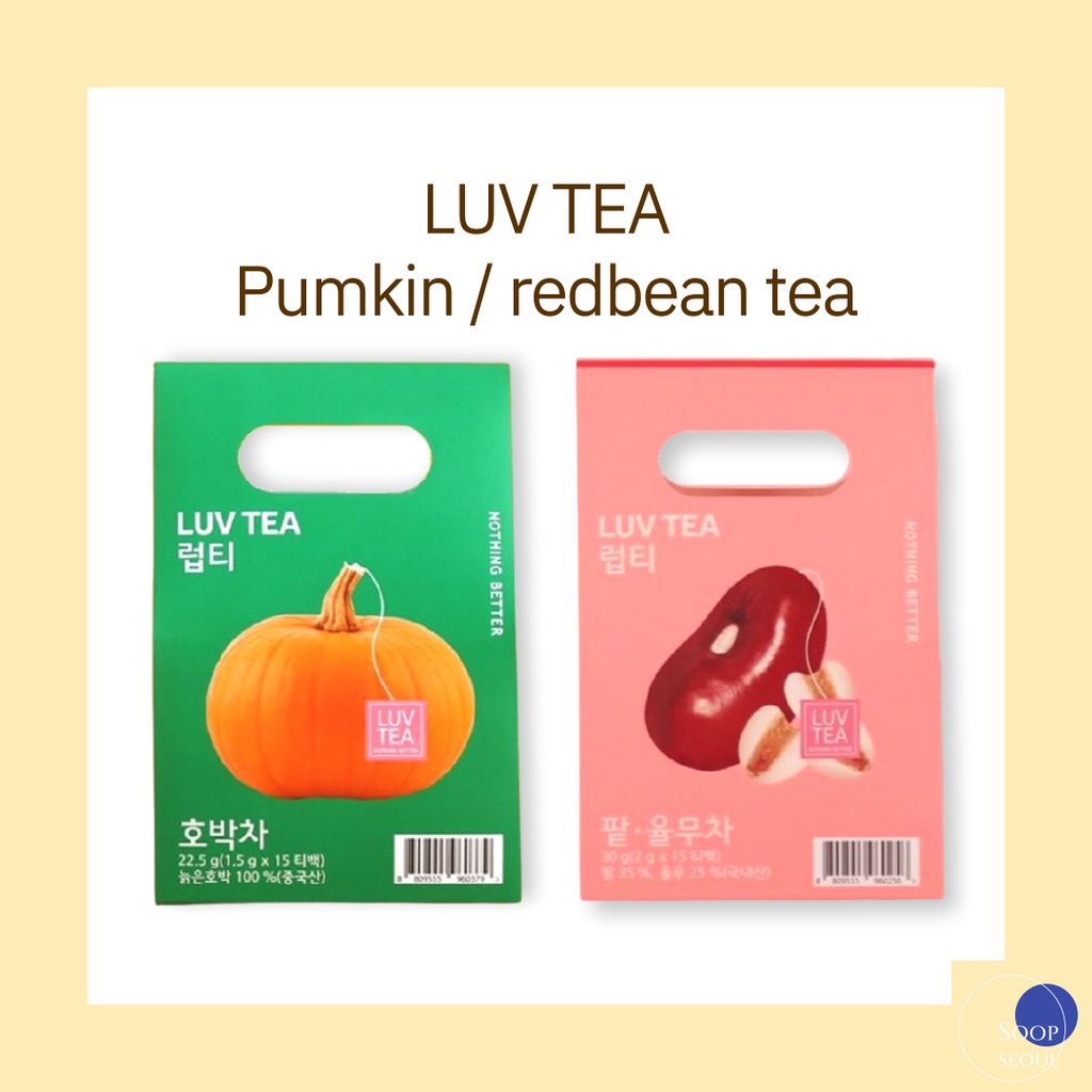 Luv tea Pumpkin /Red bean tea (15p) korean diet tea drinks oliveyoung
