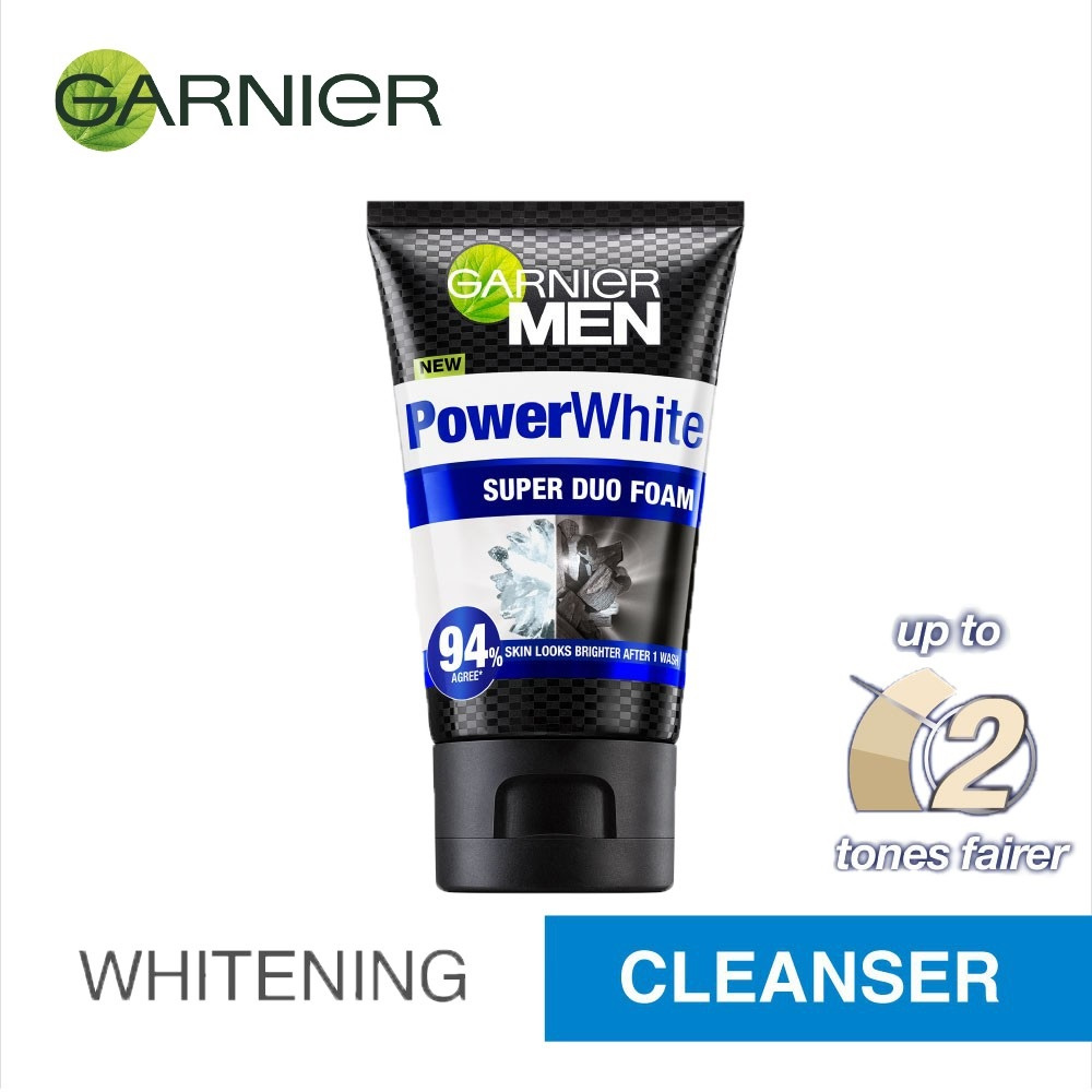 Garnier Men White Brightening Super Duo Icy Face Wash 100ml