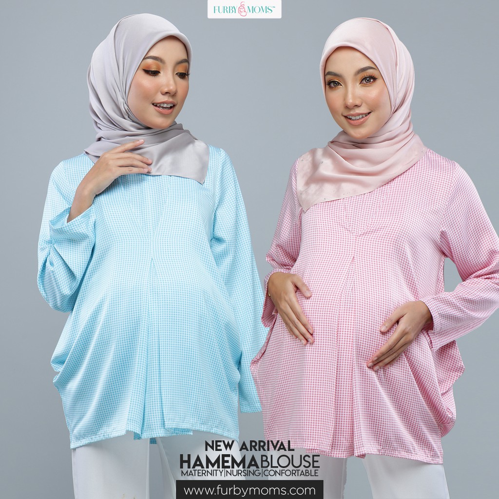 Furby Moms Hamema Maternity Nursing Blouse Baju  