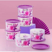 Tupperware Kitchen Food Container Keep Freshness Cookie Storage Airtight Seal Polka Pearls One Touch Topper 600ml 6 in 1
