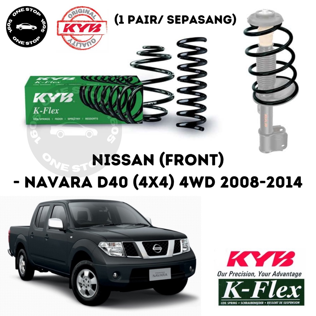 Nissan Navara D40 4x4 4wd 2008 2014 Depan Kyb Kayaba Coil Spring Set