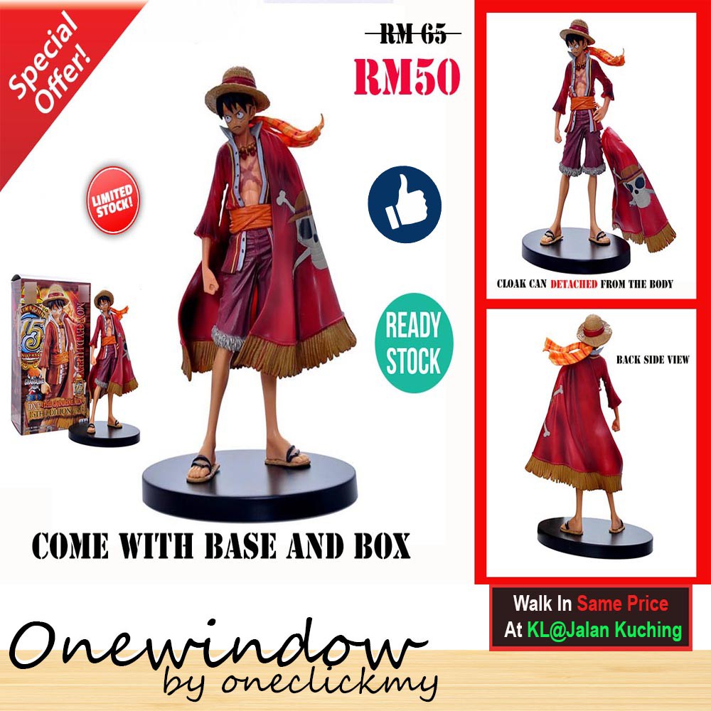 [ READY STOCK ]In Malaysia One Piece Luffy With Cloak Miniature Toy(Cloak can be detached from the body)