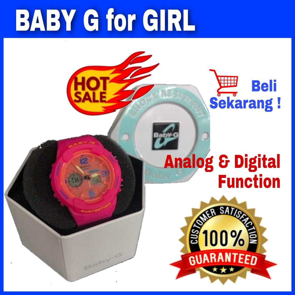baby g shock peach