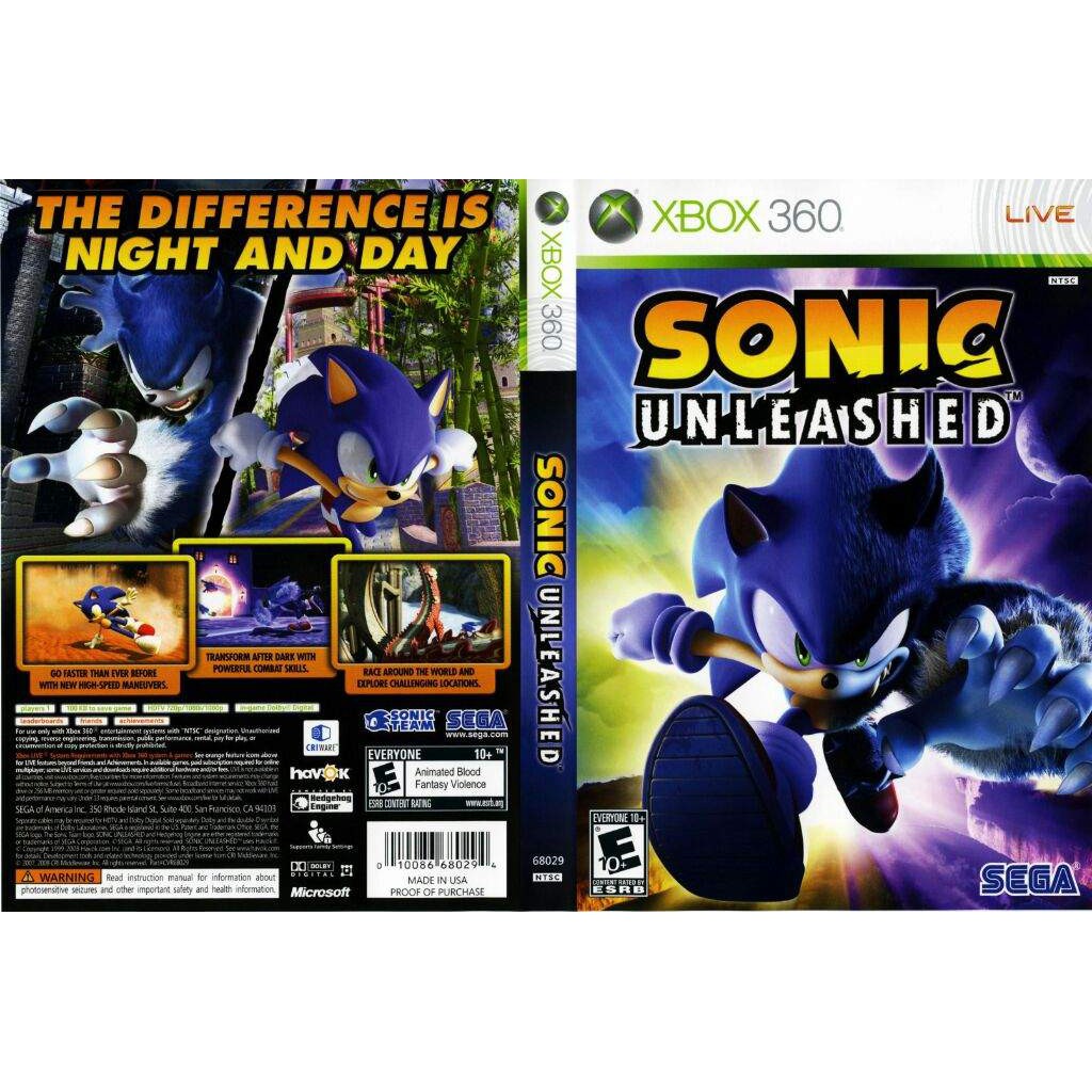 sonic unleashed xbox 1