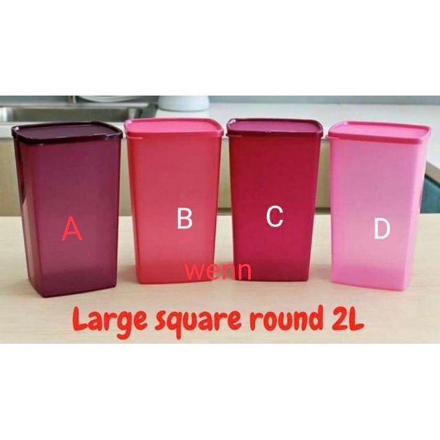 Tupperware large Square round 2l(1) Shopee Malaysia