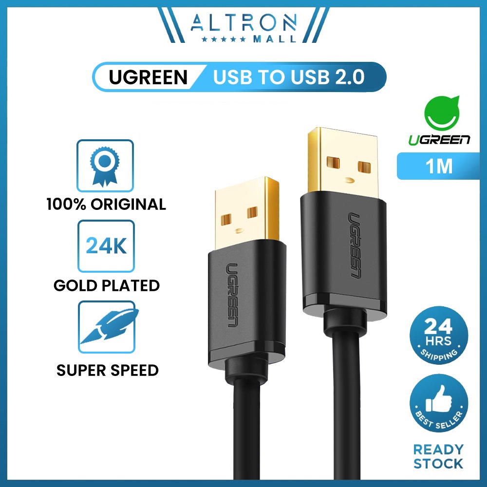 UGREEN 1M Male to Male USB 2.0 Extention Cable USB to USB Cable Type A Cables For Radiator Hard Disk Webcom Laptop HHD