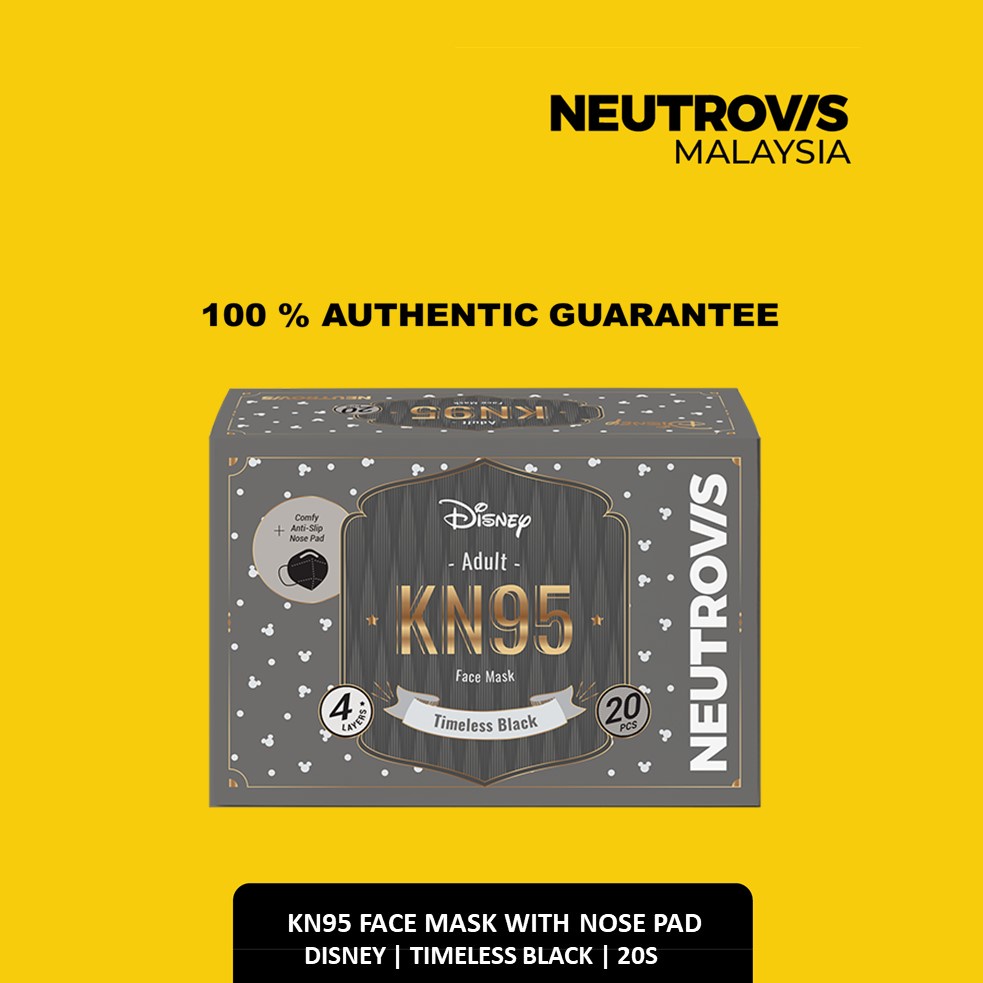 NEUTROVIS  KN95 Neutrovis Face Respirator | Disney Edition | Timeless Black | 20s