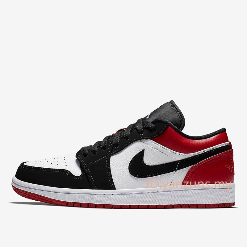 jordan aj 1 low red and black