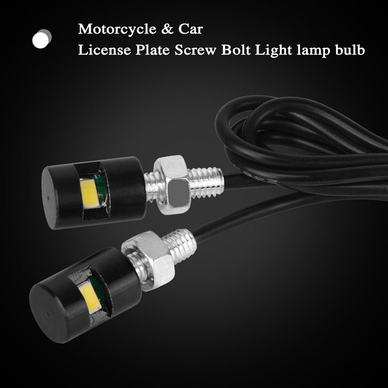 Triple Row SMD Amber Yellow 3000K Car/Motorcycle License LED Bolt Screw High Power License Plate LED Light
