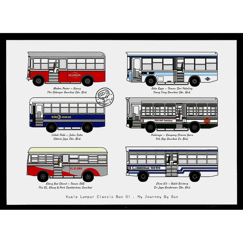 Kkk Malaysia Postcard Kuala Lumpur Classic Buses 01 My Journey By Bus Shopee Malaysia